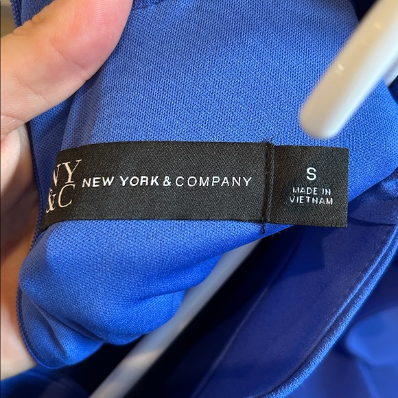 New York and Co. Elegant Blue Peplum Dress - Picture 3 of 3